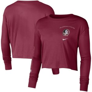 🆕Nike | Florida State Seminoles Cropped Long Sleeve T-shirt Size XXL Womens